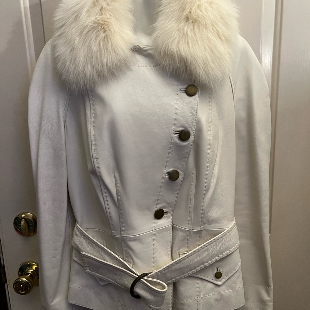 White leather jacket